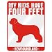 New  My Kids Have 4 Feet : Newfoundland  Parking Sign Dog