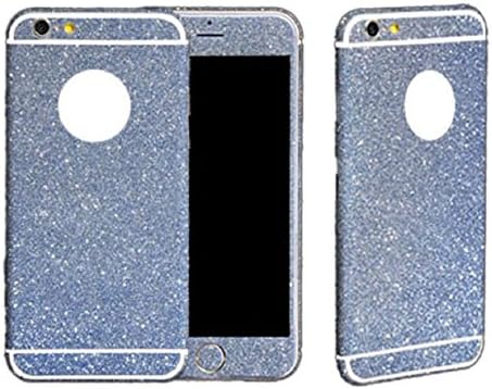 Welcomeuni Bling Glitter Plastic Back Film Sticker Case Cover for Iphone 6 4.7 (Blue)