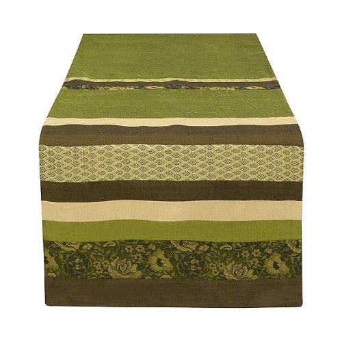Childrens Toyshop  Kitchen & Housewares : Global Home Pieced Table Runner - Green
