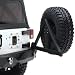 Smittybilt 76856 XRC Black Textured Rear Bumper with Hitch and Tire Carrier for Jeep Wrangler/Wrangler Unlimited