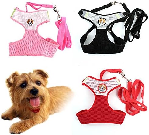 Pet Dog Collars Puppy Cat Leash Vest Mesh Breathe Adjustable Harnes Chest Braces Clothes