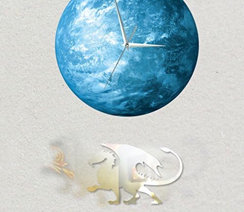 YU&YU Children's room decorative wall clock wall clock wall stickers fairy Tinker Bell Zhong Faguang luminous bell , dragon