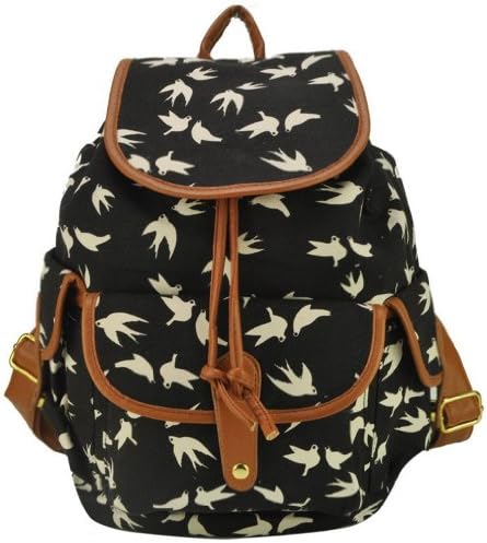 Women Fashion Animal Print Colors Charming Canvas Backpack Girl School Rucksack Shoulder Bags