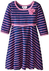 Girls Empire   Waistline Flared-Skirt Polyester/Rayon/Knit  Dress