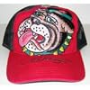 Ed Hardy Red & Black Cap - Bull Dog Design