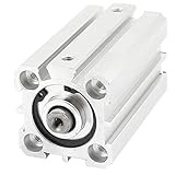 uxcell エアシリンダ アルミニウム材質 アルミハウジング シングルロッド KSDA25x50