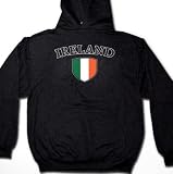 Ireland Shield International Soccer Sweatshirt, Irish National Pride Mens Pullover Hoodie