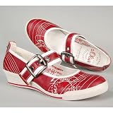 s.OLIVER Damen Pumps, verstellbare Schließe, Keilabsatz, campari rot-weiss