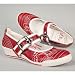 s.OLIVER Damen Pumps, verstellbare Schließe, Keilabsatz, campari  rot-weiss