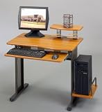 Network Computer Cart in Pewter/Teak By Studio RTA Furniture