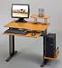 Network Computer Cart in Pewter/Teak By Studio RTA Furniture
