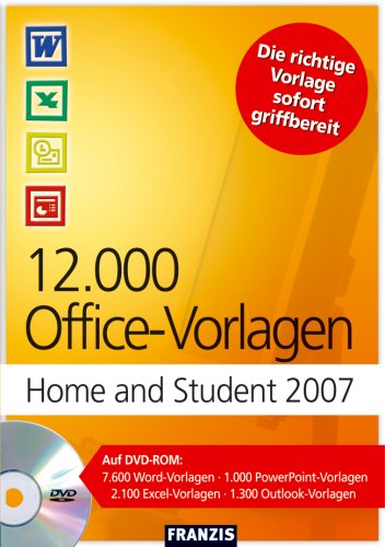 Childrens Toyshop  Software : 12.000 Office-Vorlagen Home and Student 2007, 1 DVD-ROM 7.600 Word-Vorlagen, 1.000 PowerPoint-Vorlagen, 2.100 Excel-Vorlagen, 1.300 Outlook-Vorlagen. Für Windows 98SE/ME/XP/Vista
