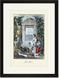 Black Framed/Matted Print 17x23, French Harvest