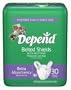 Depend Belted Shields (Undergarments), Extra Absorbent with Button Straps, fits up to 65" waist, case of 120. (436-1952)