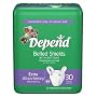 Depend Belted Shields (Undergarments), Extra Absorbent with Button Straps, fits up to 65" waist, case of 120. (436-1952)