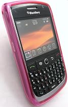EMARTBUY BLACKBERRY 8900 CURVE PLAIN PATTERN SILICON GEL SKIN COVER/CASE PINK
