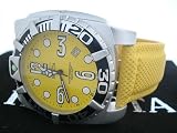 Men's aluminium yellow diver watch Aluminum