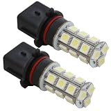 2pcs 18-SMD P13W Camaro RS SS 12V LED Fog Light or DRL bulbs - Xenon White by EZ Motoring