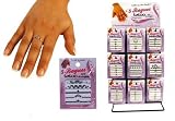 Sachet de 5 bagues tatouages noir et argent