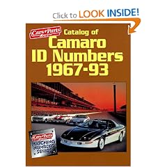Catalog of Camaro I.D. Numbers 1967-93 (Matching Number Series)