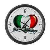 Large Wall Clock Italian Sweetheart Italy Flag