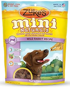 Zuke's Mini Naturals Dog Treats, Wild Rabbit Recipe, 6-Ounce