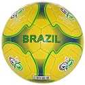 Tramondi Fussball "Brasilien, gelb" im L&auml;nderdesign Brasilien mit Ballpumpe