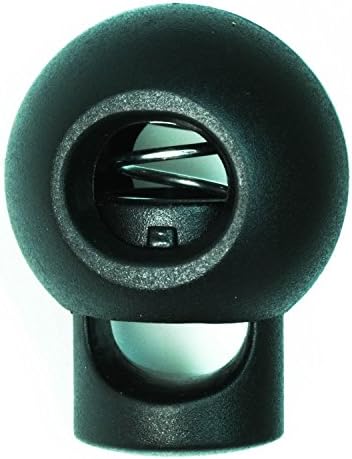 24 Pcs Plastic Spring Stop Toggle Cord Locks End, Black