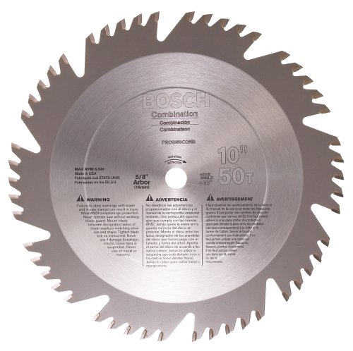 Bosch PRO1050COMB 10-Inch 50 Tooth ATB Combination Saw Blade with 5/8-Inch Arbor