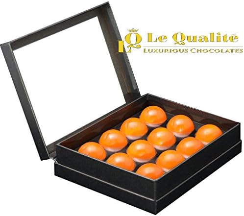 Delicious Gluten Free Belgian Orange Chocolate Truffles Signature Collection Box (Box of 12 Truffles)