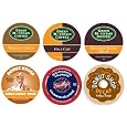 18 Pack - Variety Pack for K-Cups for Keurig Brewers - Green Mountain Coffee Hazelnut Decaf, Half-Caff Decaf, Breakfast Blend Decaf, Donut Shop Decaf,
