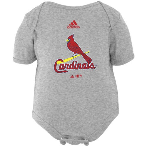 adidas St. Louis Cardinals Infant Ash Team Logo Creeper (6-9 Months)
