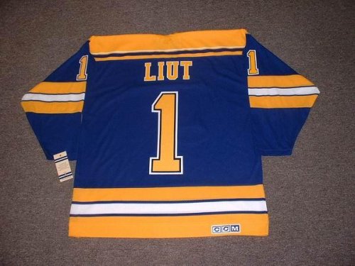 Buy MIKE LIUT St. Louis Blues 1980 CCM Vintage Throwback Away Hockey Jersey
