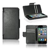 Poetic Slimbook Wallet Style Case for Apple iPhone 5 5th Generation 5G (AT&T, T-Mobile, Sprint, Verizon) (Black)