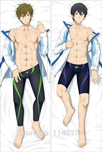Anime WOW Anime Dakimakura Pillow Case Free! Haruka Nanase Makoto Tachibana ping (150*50cm )