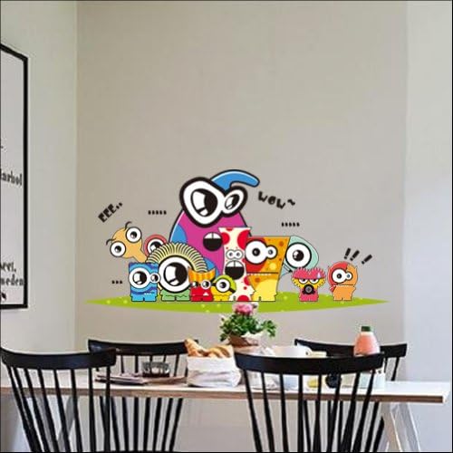 MLMSZ Super Lovely Cartoon Monster Removable DIY For Children's Bedroom Nursery Kids Wall Vinly Home Decal Decor Sticker