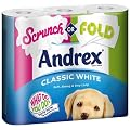 Andrex White Toilet Tissue 9 Rolls (Pack of 5, Total 45 Rolls)