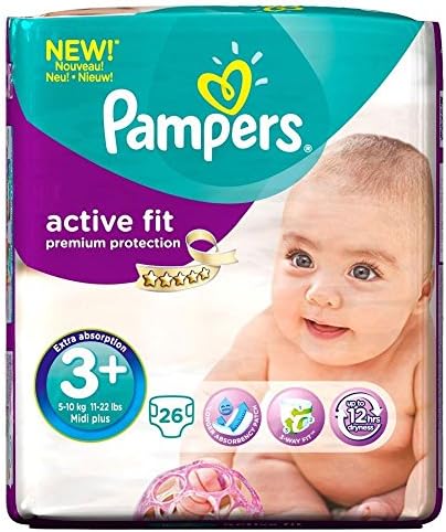 Pampers Active Fit Size 3+ Midi Plus 5-10kg (26)