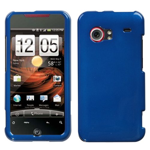 Metallic Blue Snap-On Protector Case Hard Phone Cover for HTC Droid Incredible Verizon Wireless