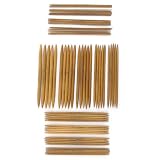 9 Double Point Bamboo Knitting Needle Set 12 Sizes, 5 needles of each size