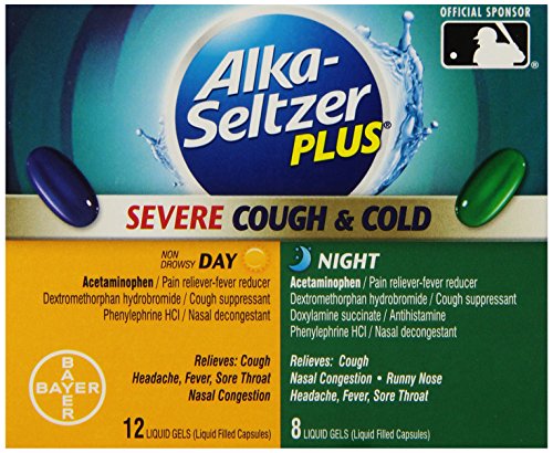 Alka-seltzer Plus Severe Cough and Cold Day/Night Liquid Gels, 20 Count