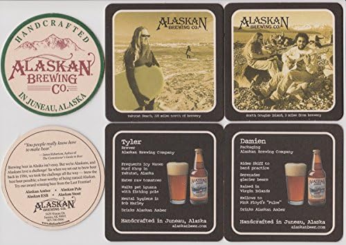 Alaskan Brewing Company Paperboard Coasters - Set of 3 - Three Different Designs