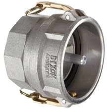 Dixon 400-DVR-AL Aluminum Cam and Groove Hose Fitting, Vapor Recovery Coupler with Probe, 4" Socket x 4" NPT Female