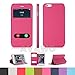 AVAWO for iPhone 6 6S Case, Creative Smart Window View Touch Front Flip Cover Ultra Thin Folio Case for iPhone 6 6S 4.7