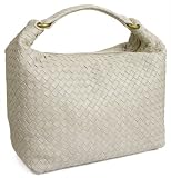 Bottega Veneta Pyramid Woven Cream Leather Shoulder Bag 181347/VFEF1/9541