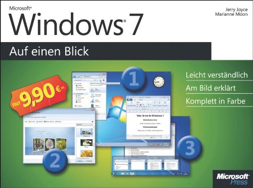 Buch - Cover Microsoft Windows 7 auf einen Blick: Leicht verständlich. Am Bild erklärt. Komplett in Farbe - Jerry Joyce - Microsoft Press