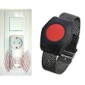 Pflegeruf-Set / Hausnotruf / Senioren-Hausalarm mit Funk-Armbandsender und QUITTIERUNGSFUNKTION