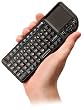 DBTech Mini Wireless Bluetooth Keyboard - Compatible with Apple iPad, PC, and Mac - Features Built-in Touchpad Mouse, Backlit Display and Laser Pointer(touchpad does not work with iPad or mobile phone)