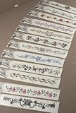 Ladies 16x3cm long Temporary Tattoos In 3 Assorted Design. 3 Cards will be sent randomly.