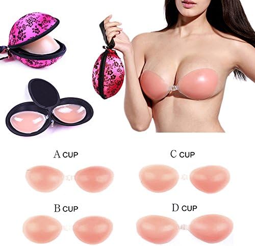 Ayamaya Strapless Self Adhesive Silicone Invisible Push-up Bra &amp; Storage Box